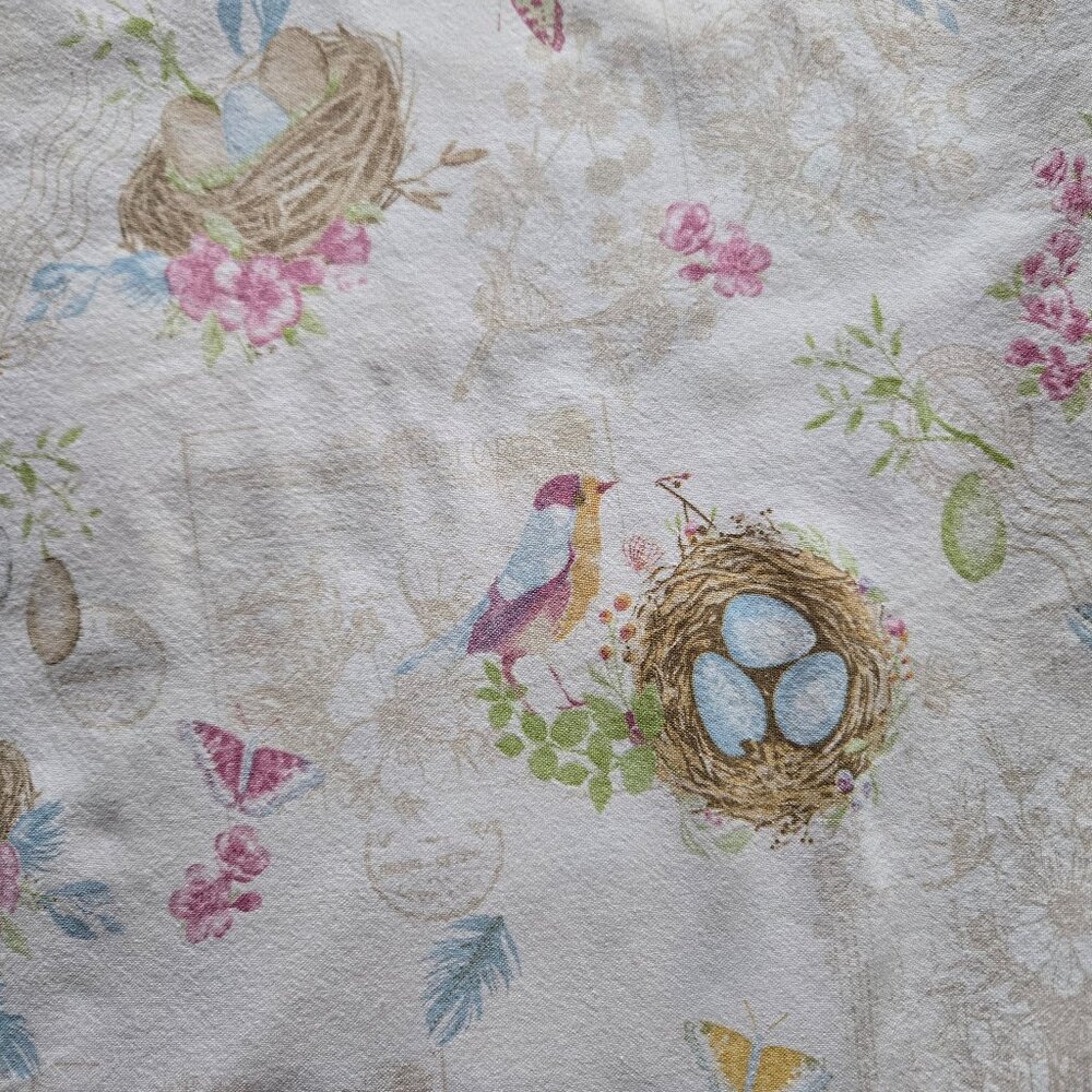 Bird Nest and Flower Cotton Tablecloth by Shabby Chic - Picture 5 of 5